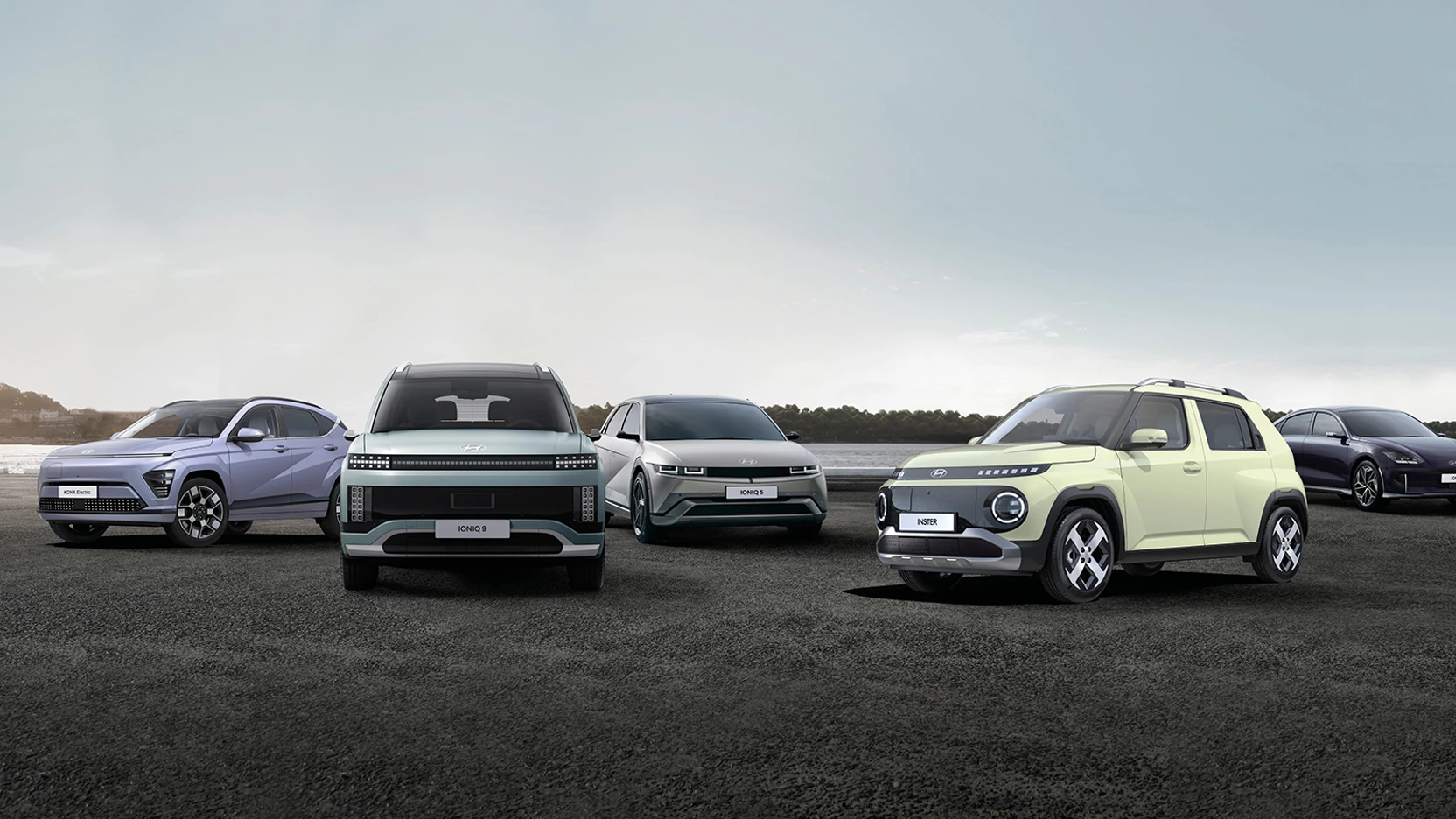 hyundai elektro modellpalette auf einem bild